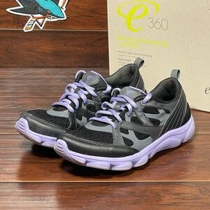 Easy Spirit Black and Lavender Athletic Shoes